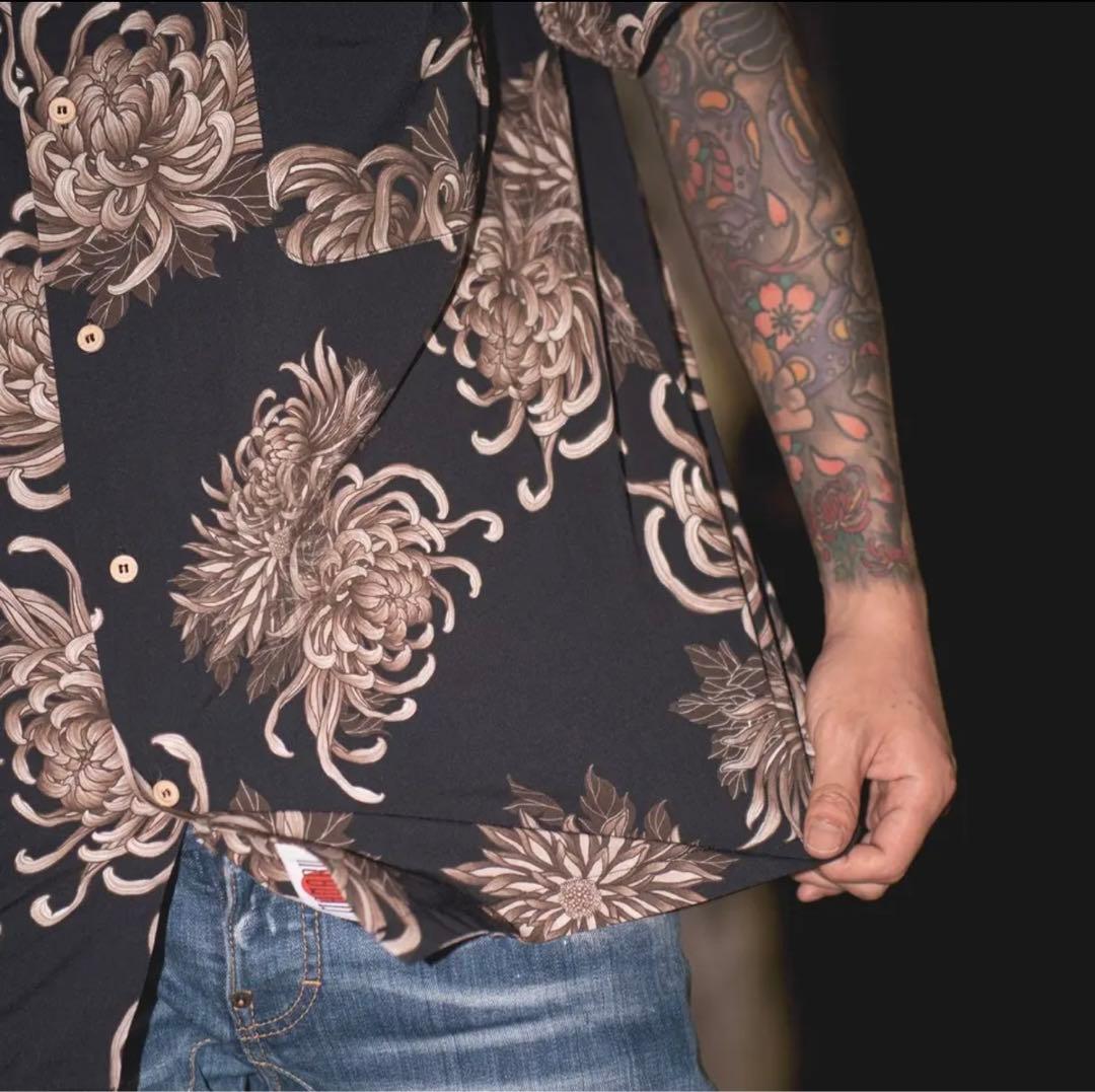 信州まなぶ×YUKIO OGAWA 菊総柄アロハシャツ - メルカリ