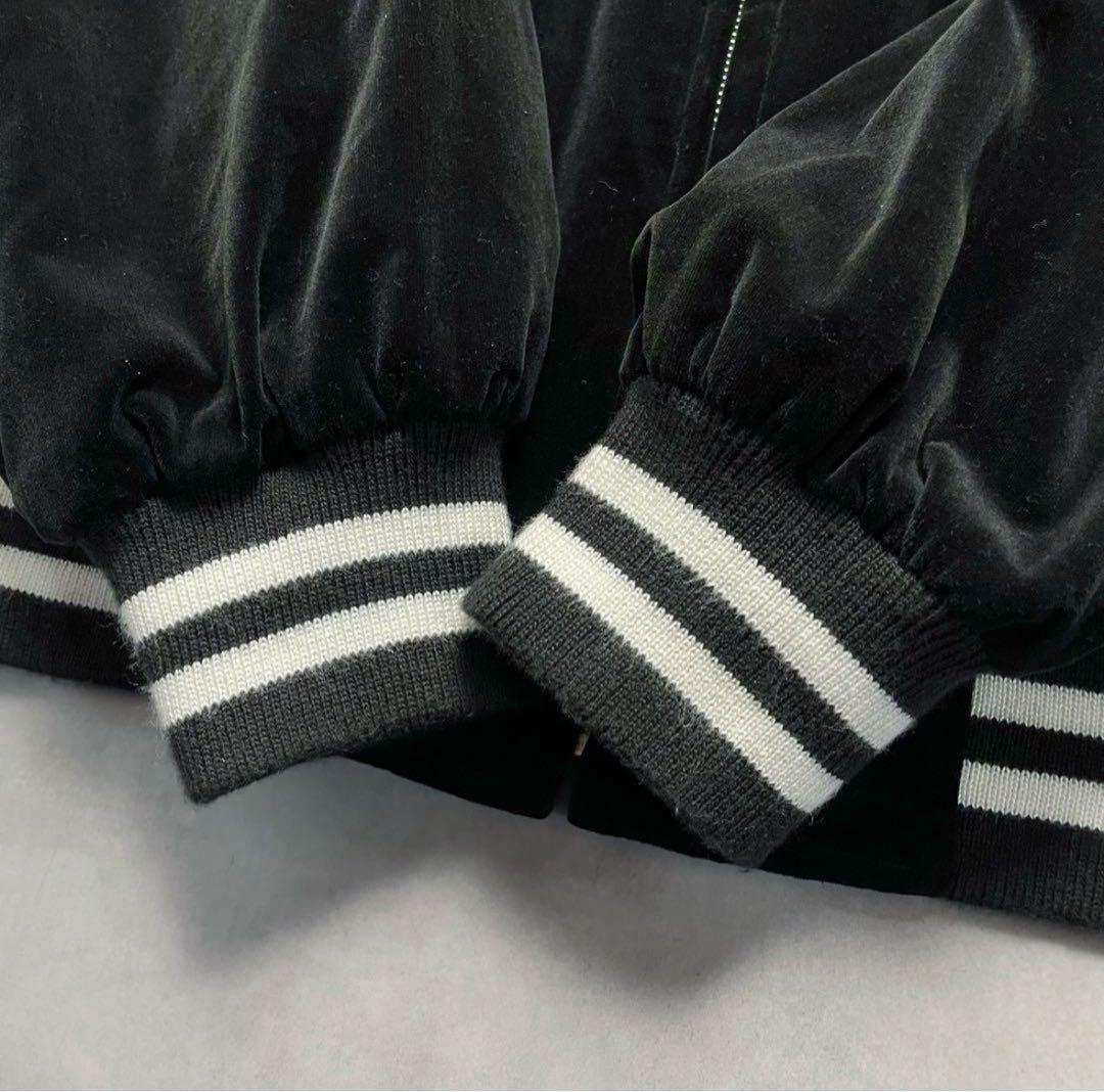 別珍】ヤマコ 風神雷神 龍神 黒 別珍 ベロア スカジャン 和柄 希少