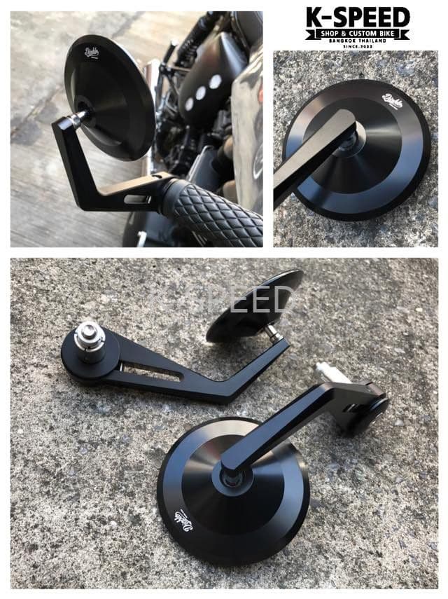 ホンダ レブル250-500用 CNC ラウンドハンドルバーエンドミラー