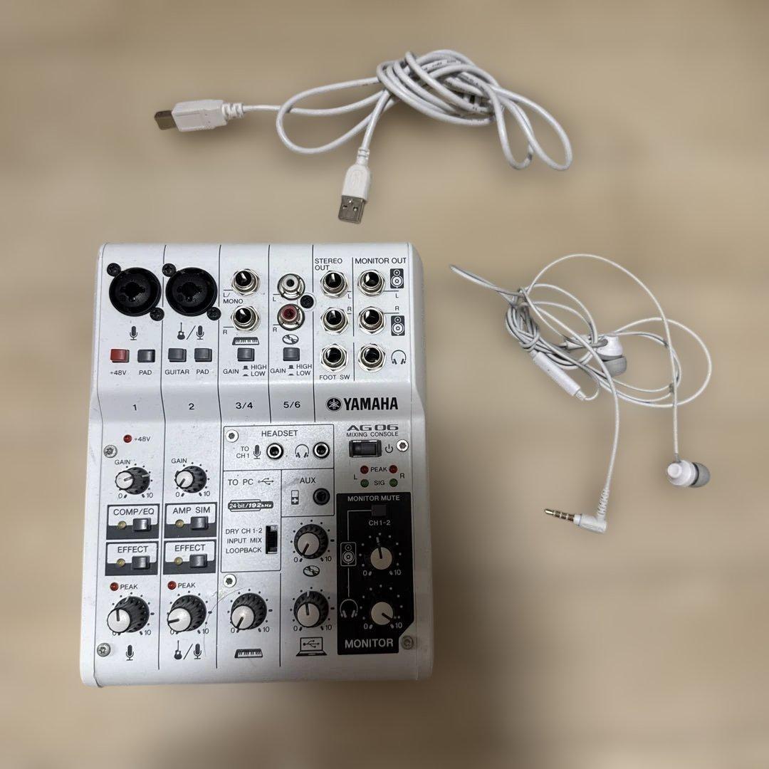 Yamaha AG06 オーディオインターフェイス 本体、ケーブルのみ 箱無し