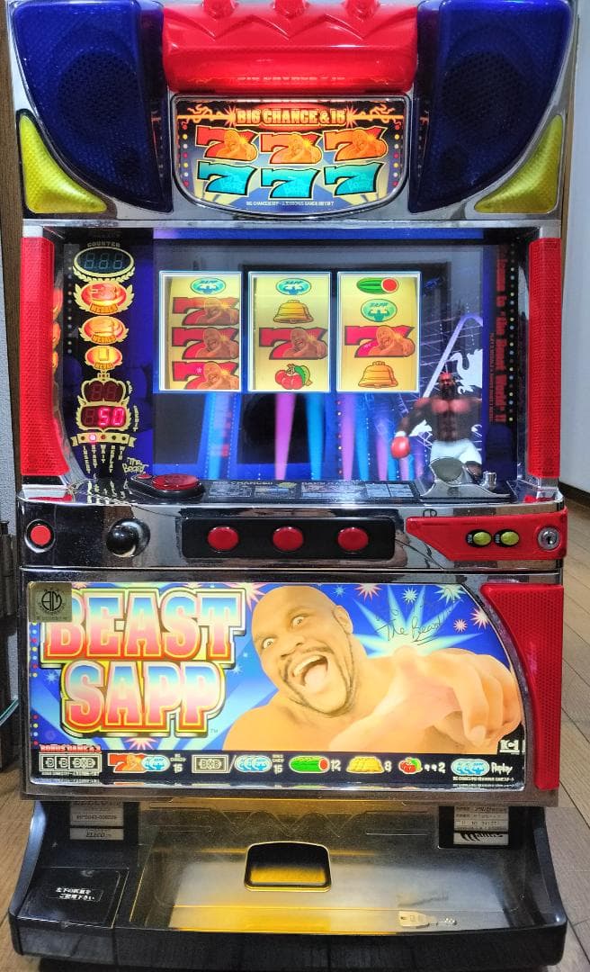 パチスロ実機】エレコ☆ビーストサップ【コイン不要機付】4号機・レア