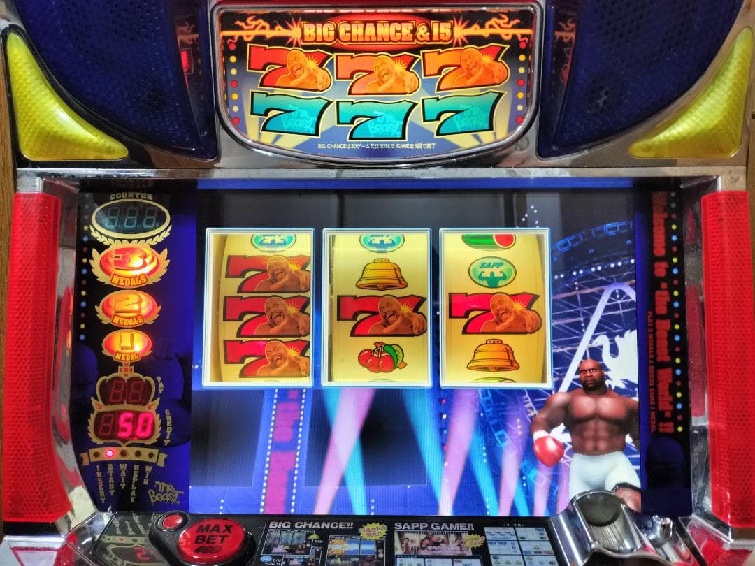 パチスロ実機】エレコ☆ビーストサップ【コイン不要機付】4号機・レア