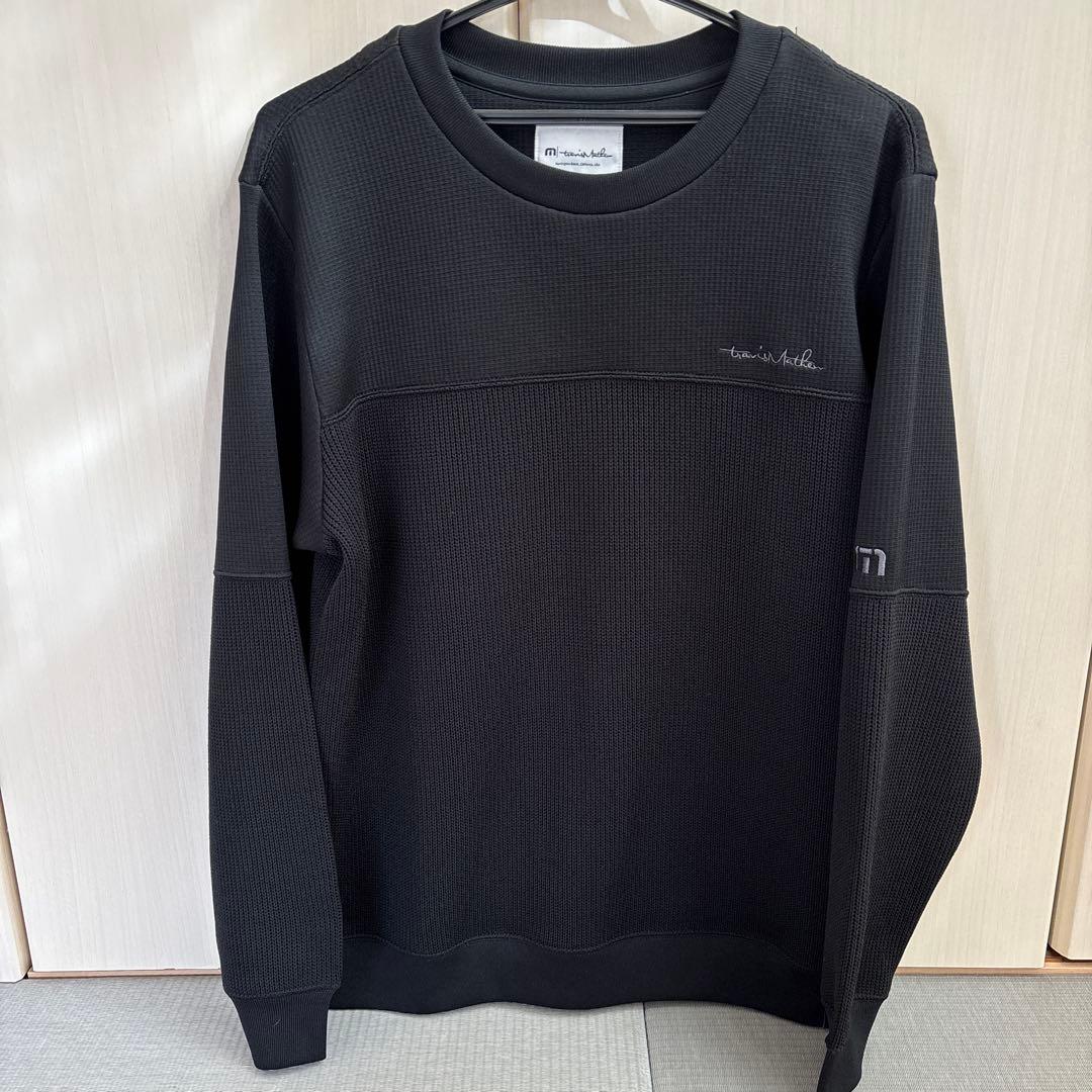 【美品】Travis Mathew ゴルフウェア　ブラック　ニット風トレーナー