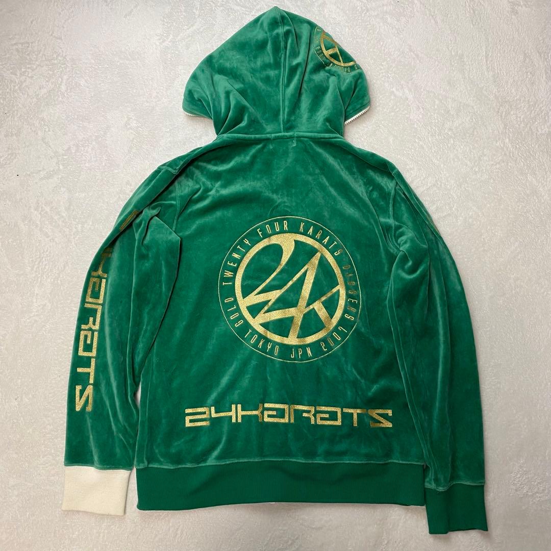 24karats ベロア セットアップ ジャージ オカザイル M グリーン - メルカリ