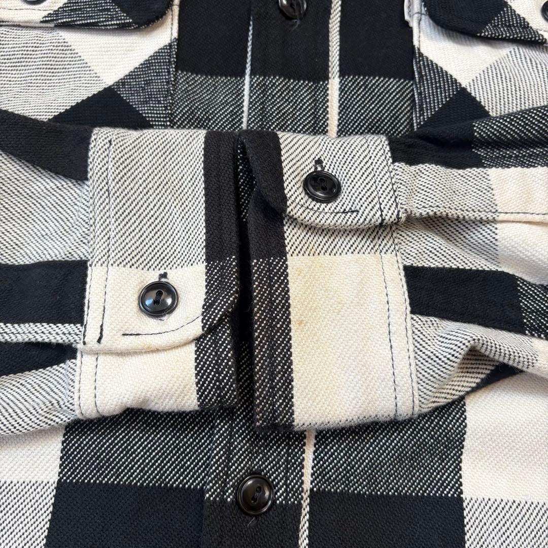 KJ着 COOTIE バッファローチェック ヘビネル 白黒 シャツ クーティー