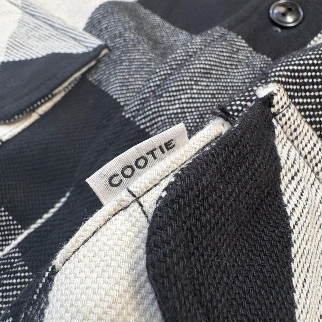 KJ着 COOTIE バッファローチェック ヘビネル 白黒 シャツ クーティー