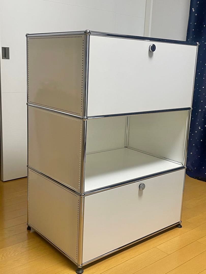 USMハラー　1列3段キャビネット　ピュアホワイト