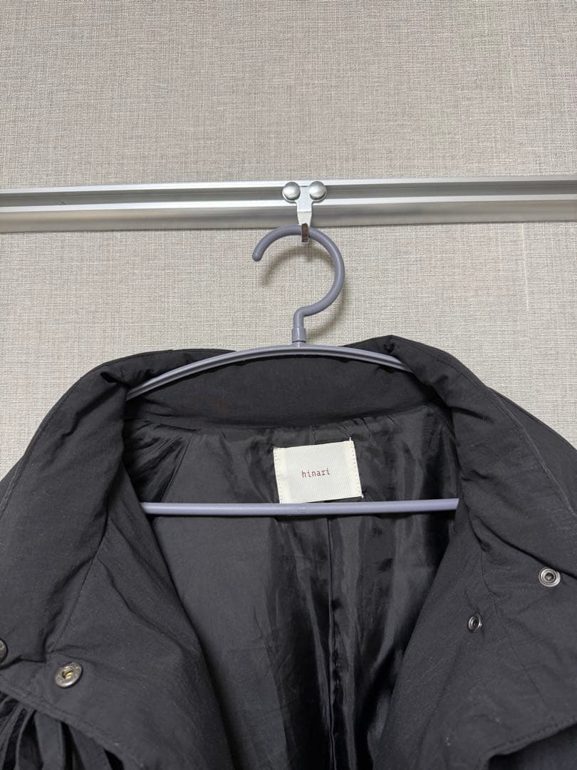 hinari 中綿リボンミドルコート ブラック ダウン Sサイズ - メルカリ
