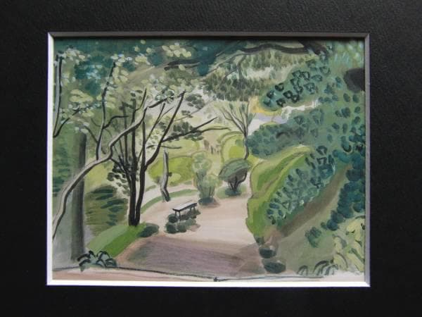 中西 利雄、春、希少な額装用画集より、美品、新品額装付