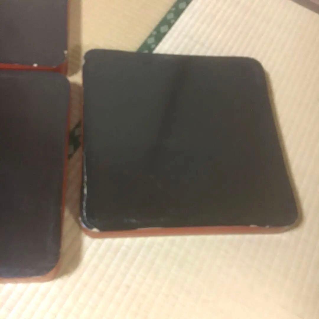 時代物 朱漆会席膳 漆器懐石膳 5客 鯉図 明治期 アンティーク 骨董