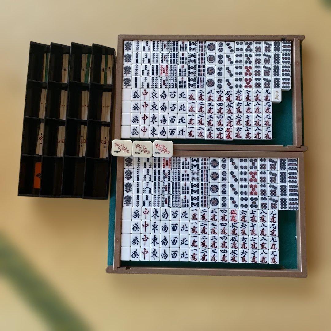全自動麻雀牌　2セット　点棒おまけ付き 麻雀牌 2サイズ選択 麻雀パイ 麻雀セット マージャン牌 フルセット 点