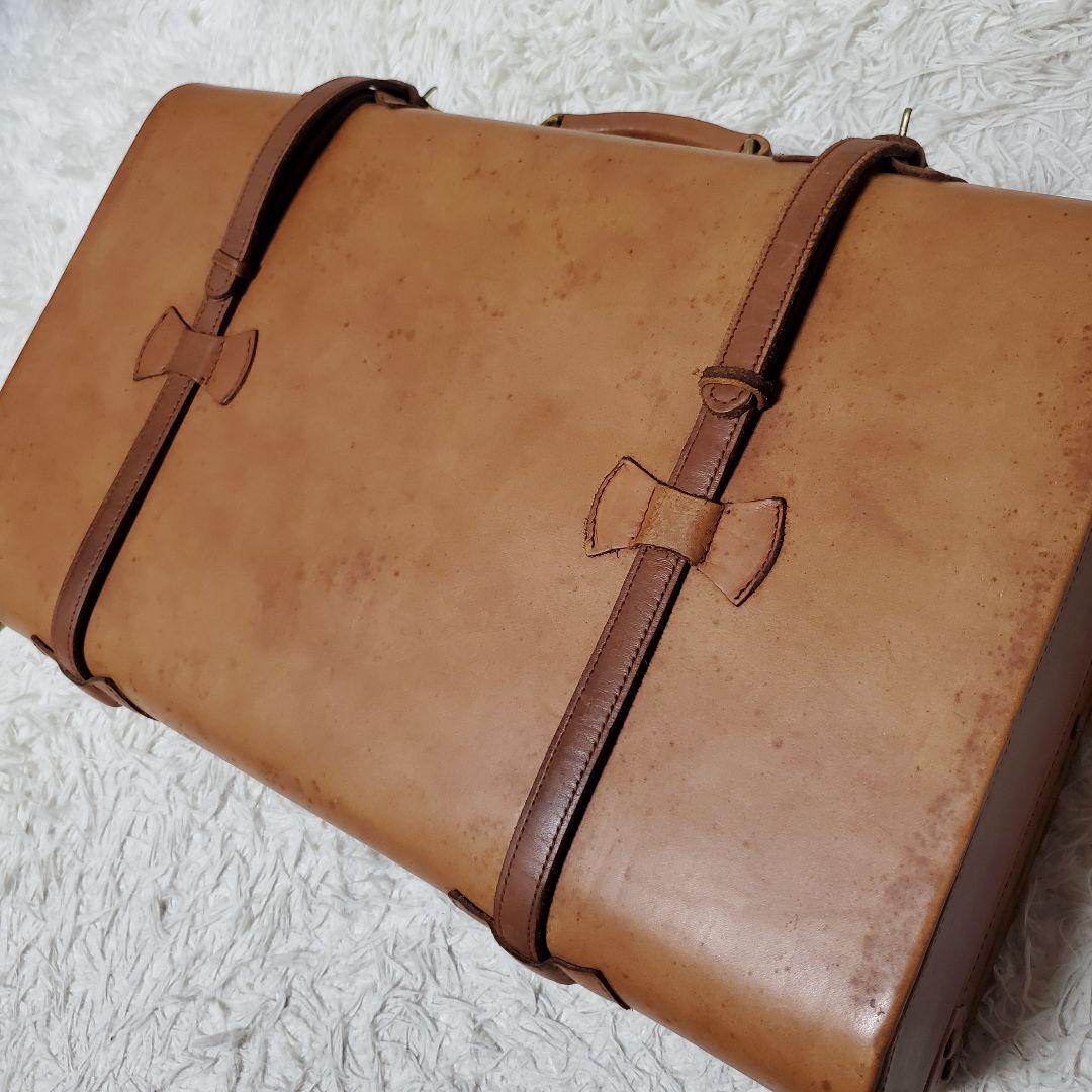 希少 初代 コイズミトランク 午後の紅茶 オールレザー 旅行 スーツ