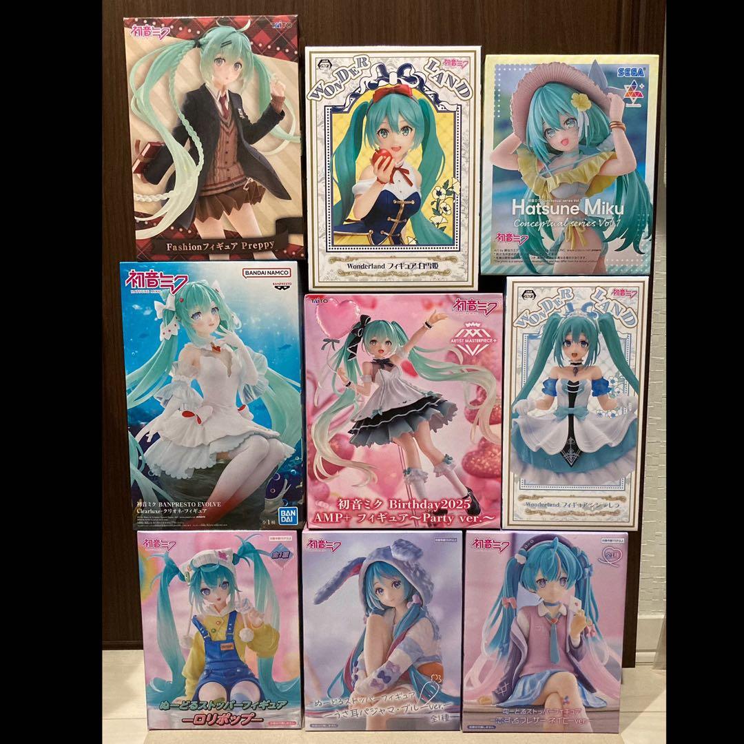 初音ミク　フィギュア9点まとめ売り　バースデー　ぬーすと　ワンダーランド等