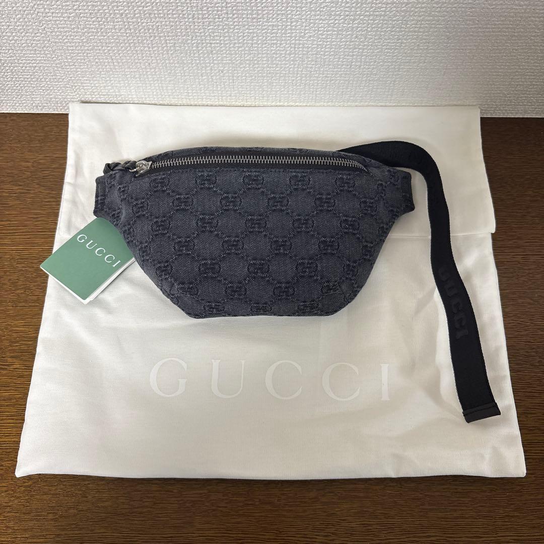 しじみ様♪⚠️《未使用》GUCCI／〔チルドレンズ〕GGデニム ベルトバッグ
