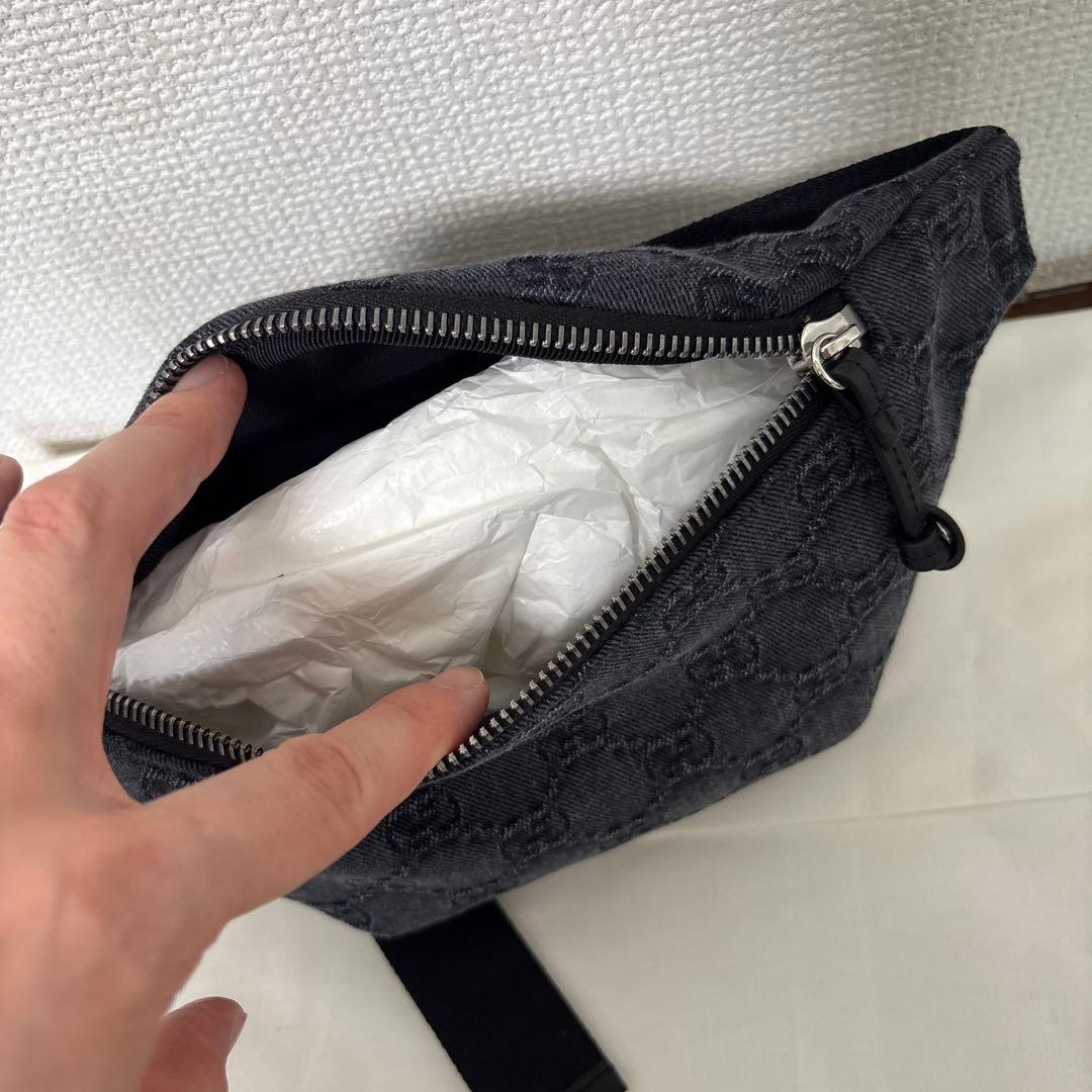 しじみ様♪⚠️《未使用》GUCCI／〔チルドレンズ〕GGデニム ベルトバッグ