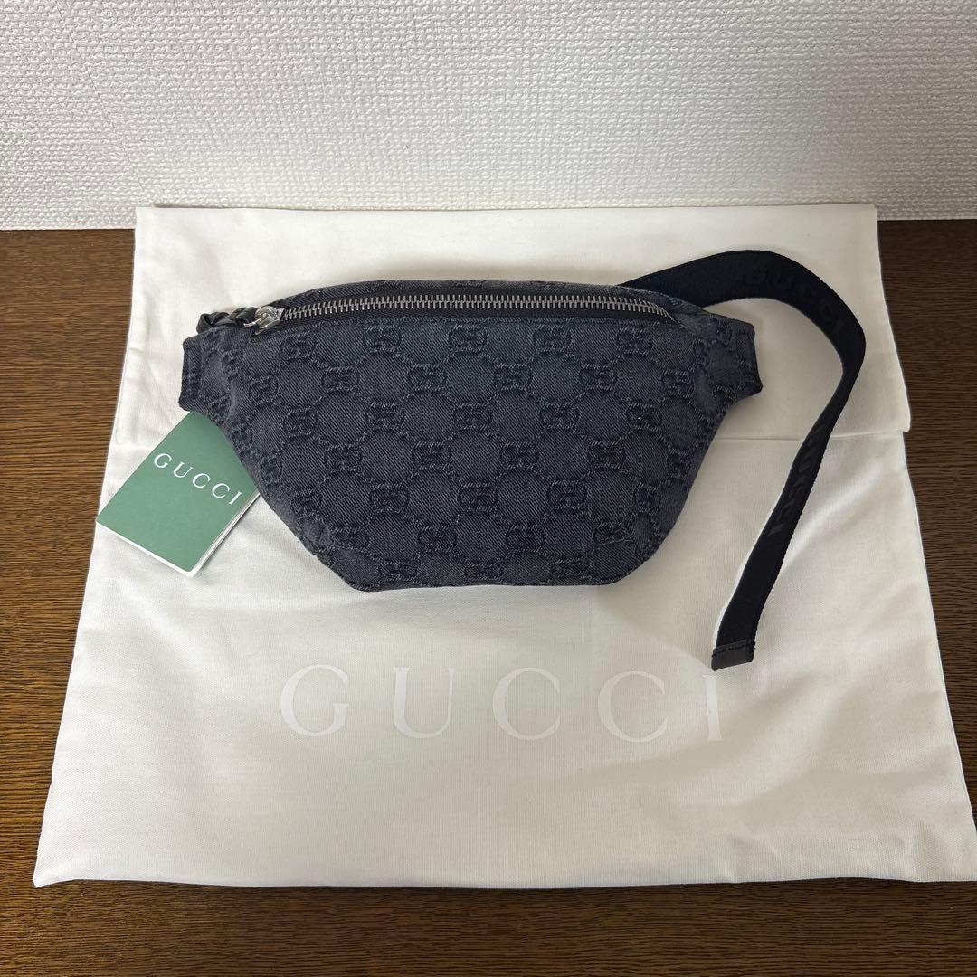 しじみ様♪⚠️《未使用》GUCCI／〔チルドレンズ〕GGデニム ベルトバッグ