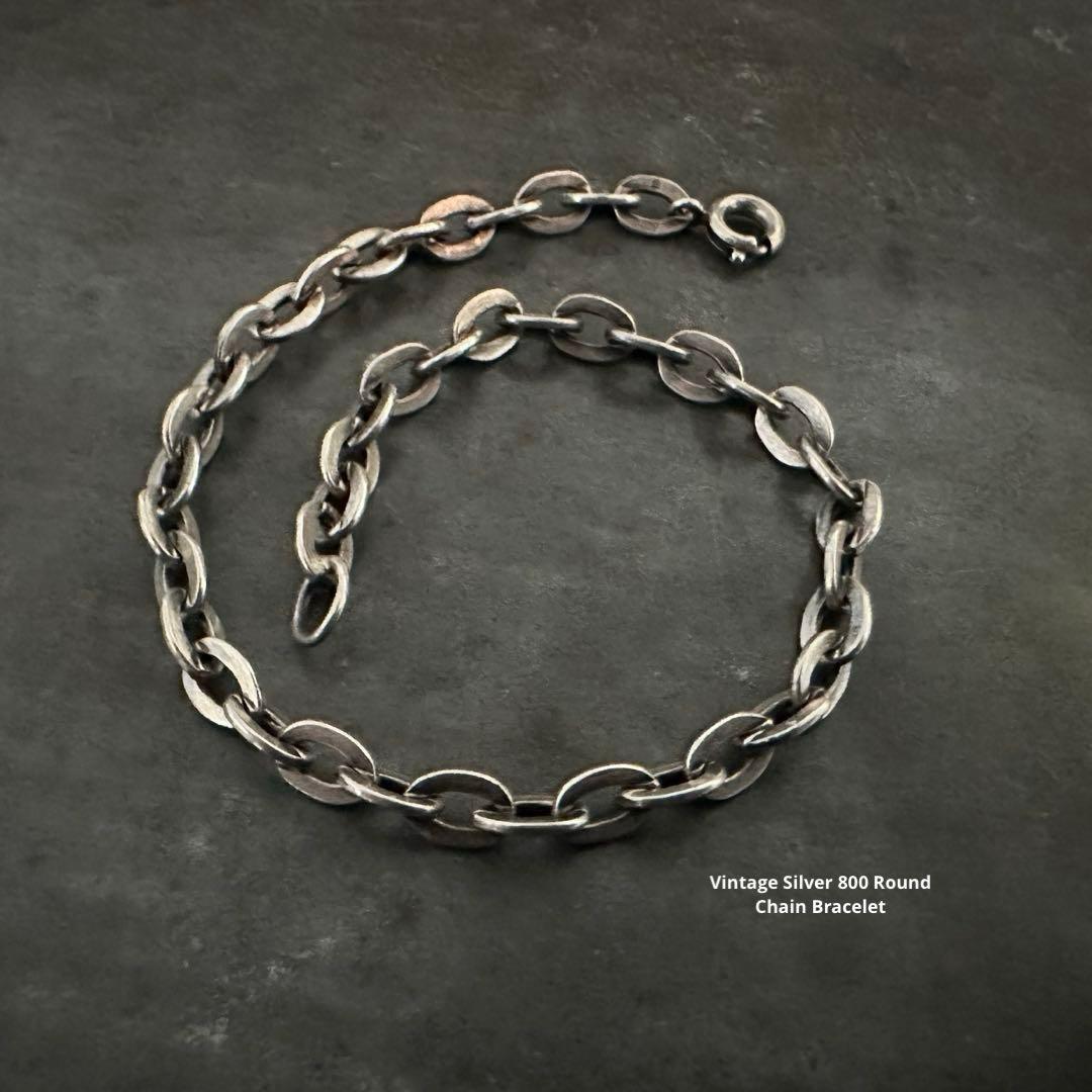 激希少　ヴィンテージ　シルバー　800 アンティーク　ユーロ　ブレスレット