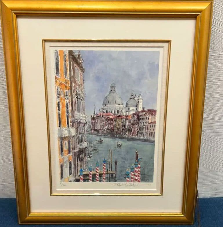 【送料無料】小田切訓 リトグラフ 大運河