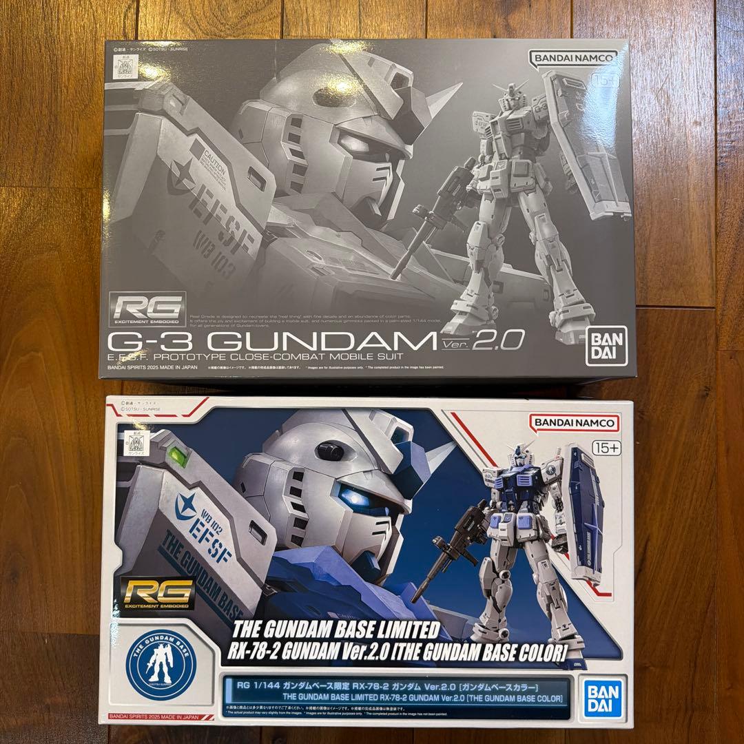 RG G-3ガンダム & ガンダムベース限定RX-78-2 武器セット未組み立て 新品 プレミアムバンダイ限定ガンプラ RG G-3ガンダム Ver 2 0 武器