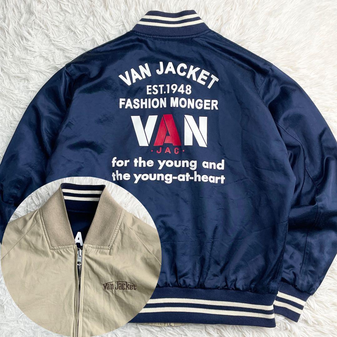 VAN JACKET 近年モデル リバーシブル スウィングトップ アーチロゴ 紺
