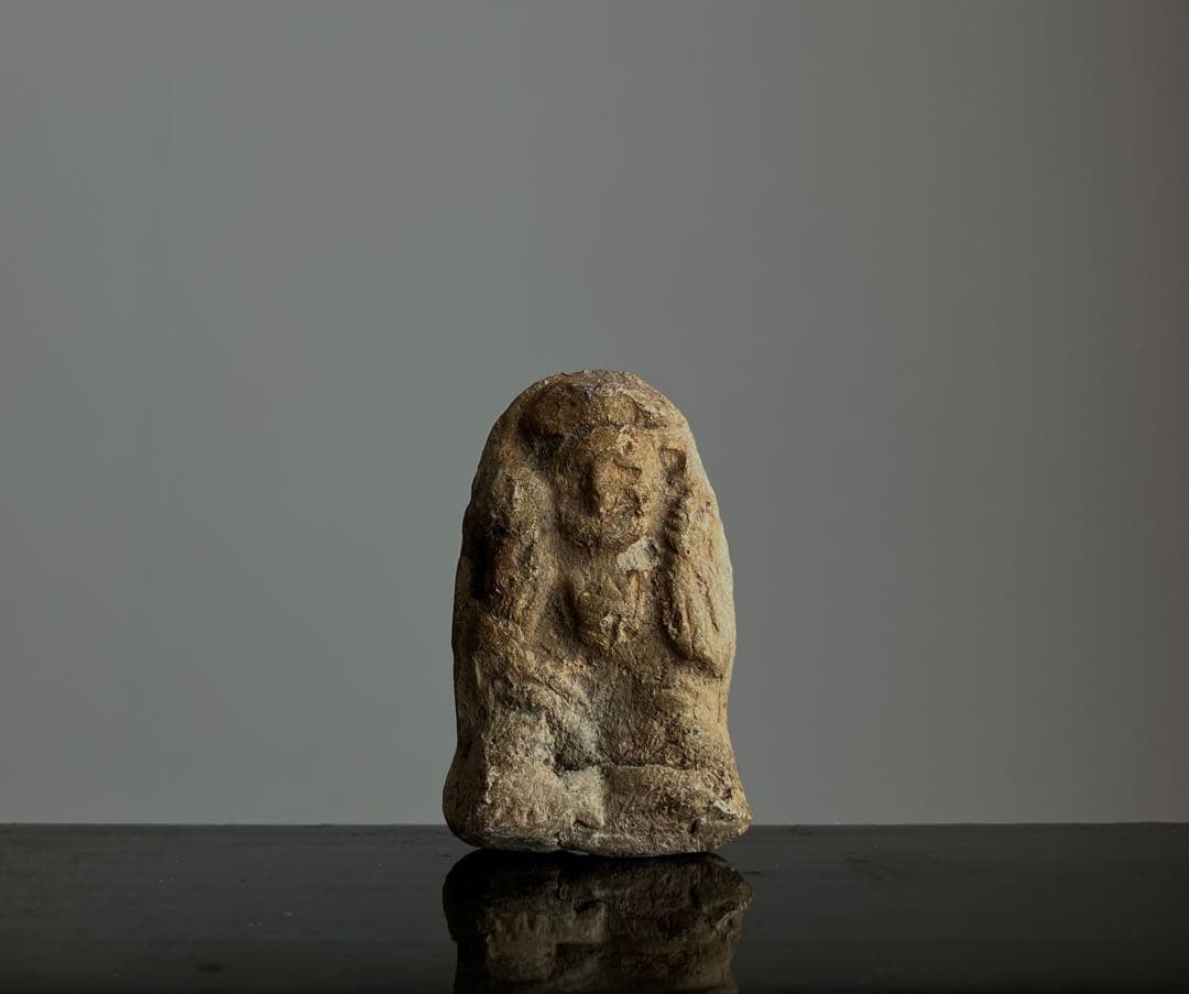 【古相 小さい大黒天土人形 約3.5㎝ 江戸時代頃】骨董仏像アンティーク豆仏民藝