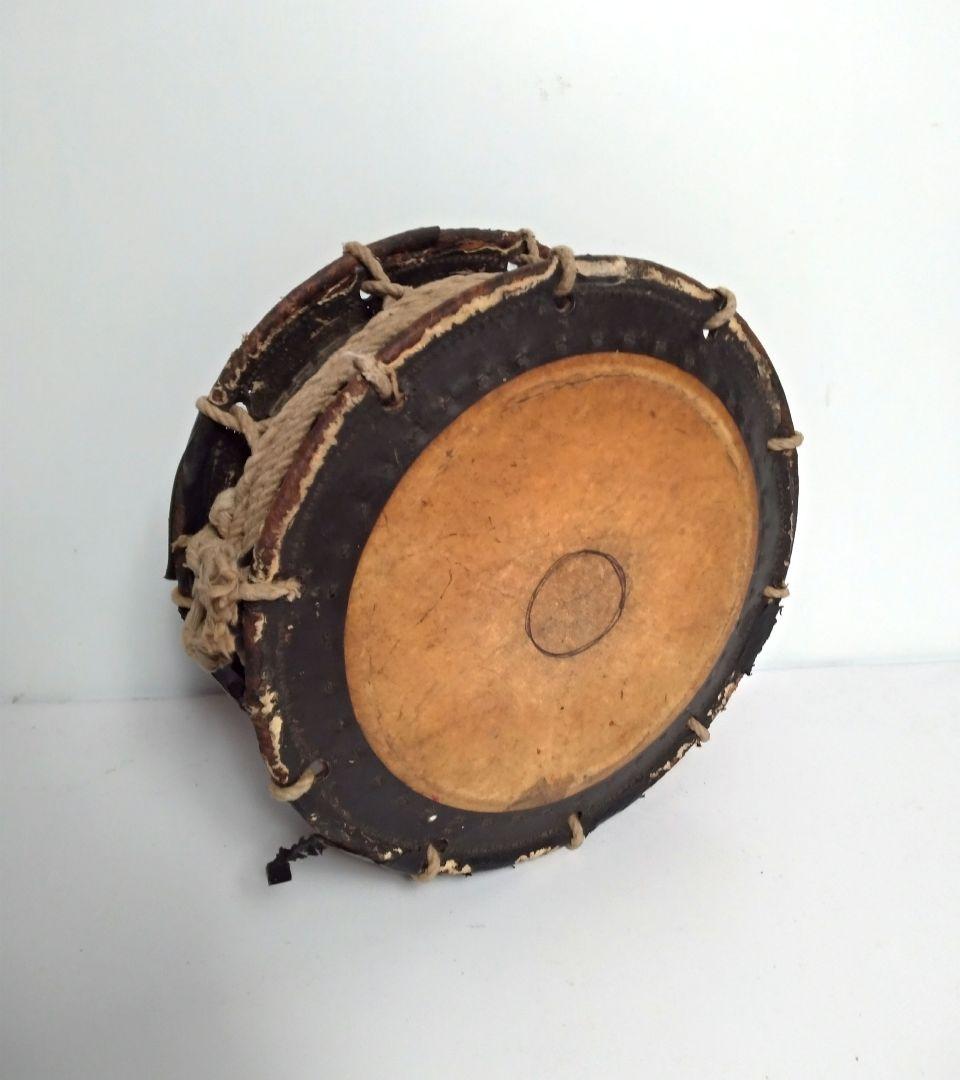 【注意！黒塗り部分傷、剥がれあり】締め太鼓