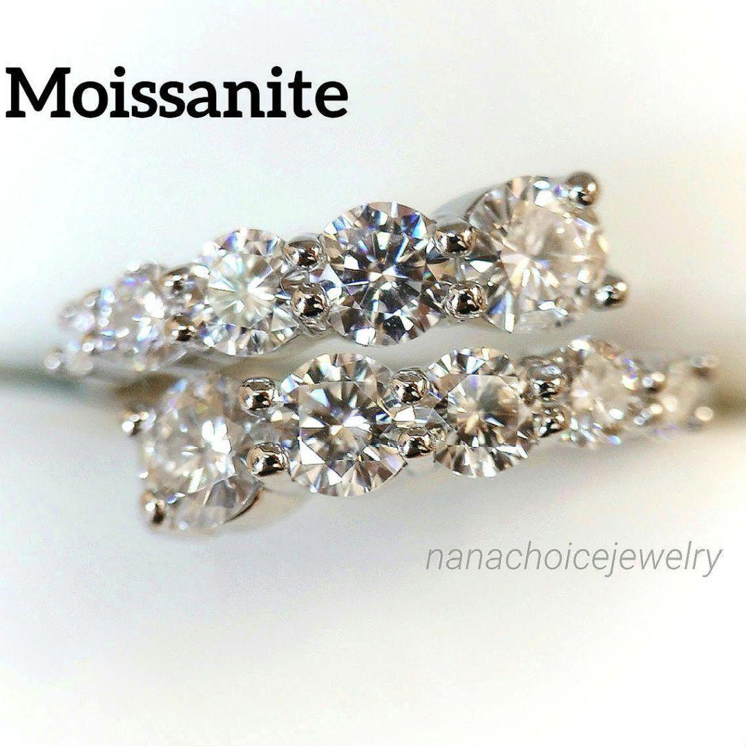 2531 最高級 モアサナイト リング ラウンド オープン シルバー 限定