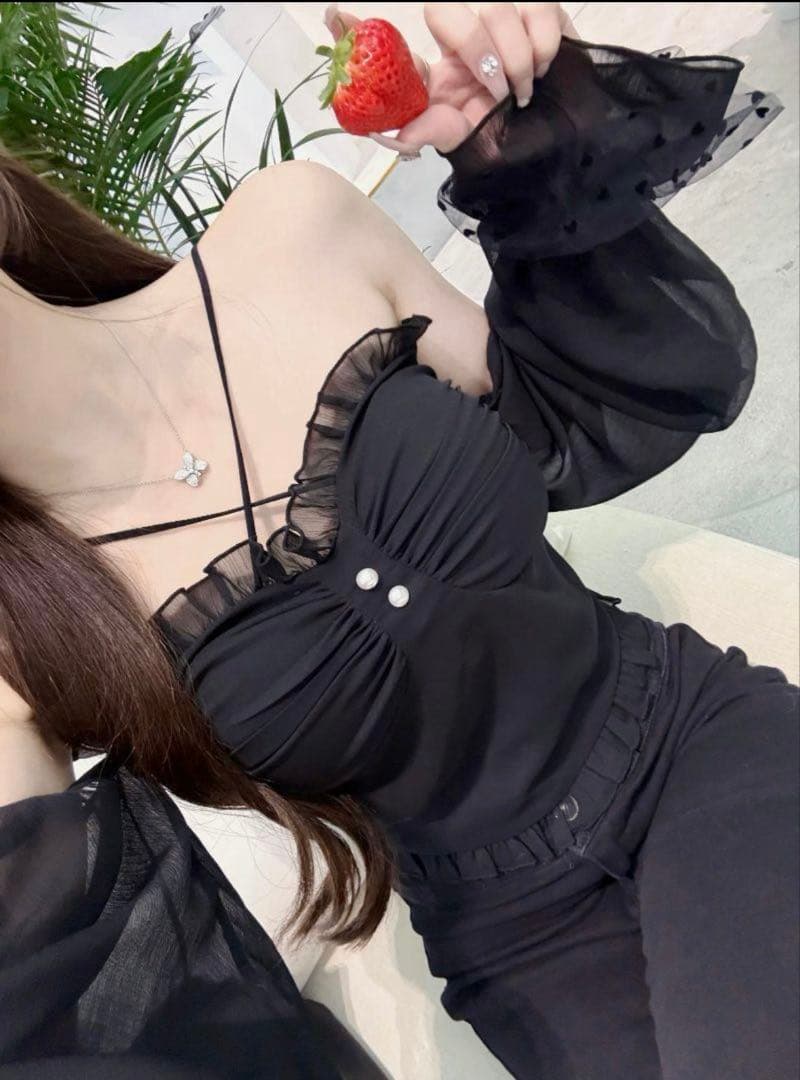 結*様 Lumignon Mellow Heart Tulle Top　ルミニョ