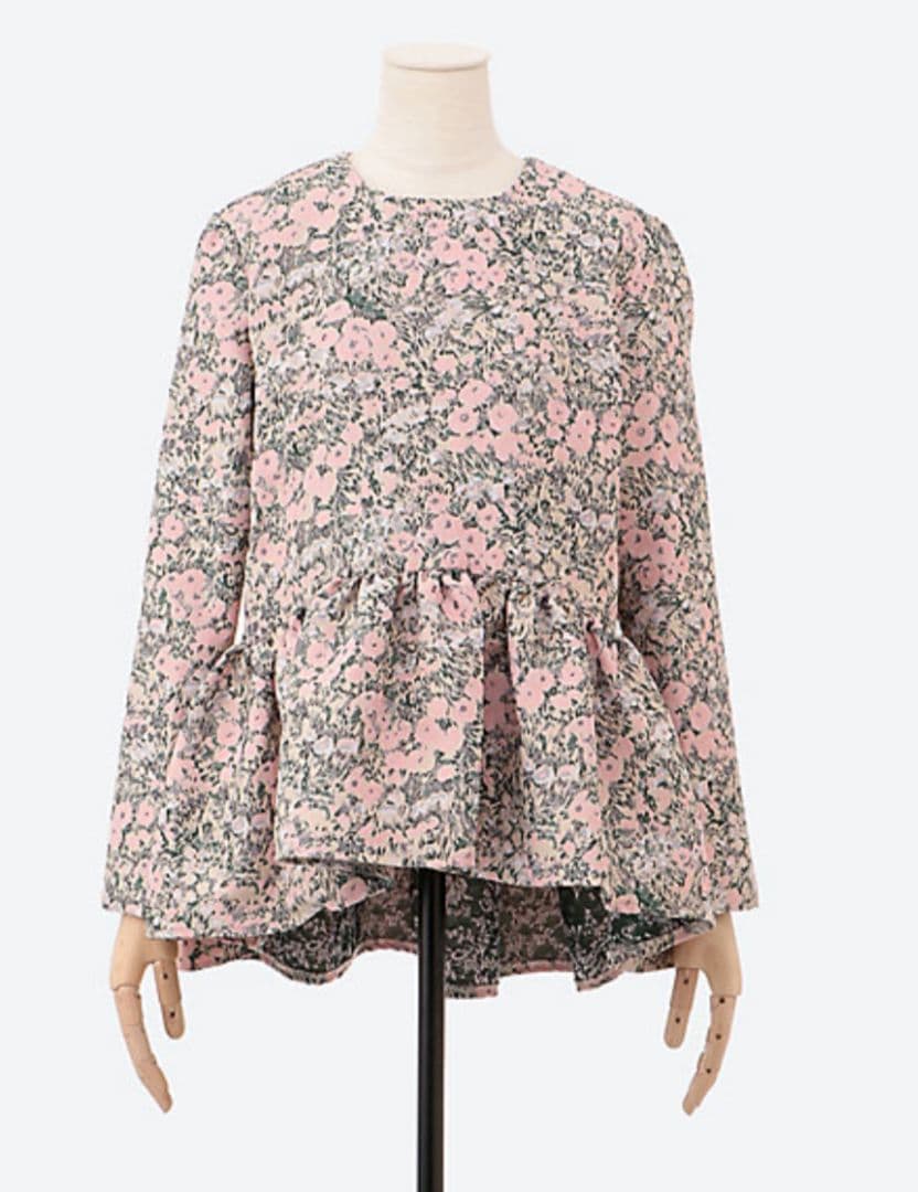 ツルバイマリコオイカワ　花柄　Gala ブラウス