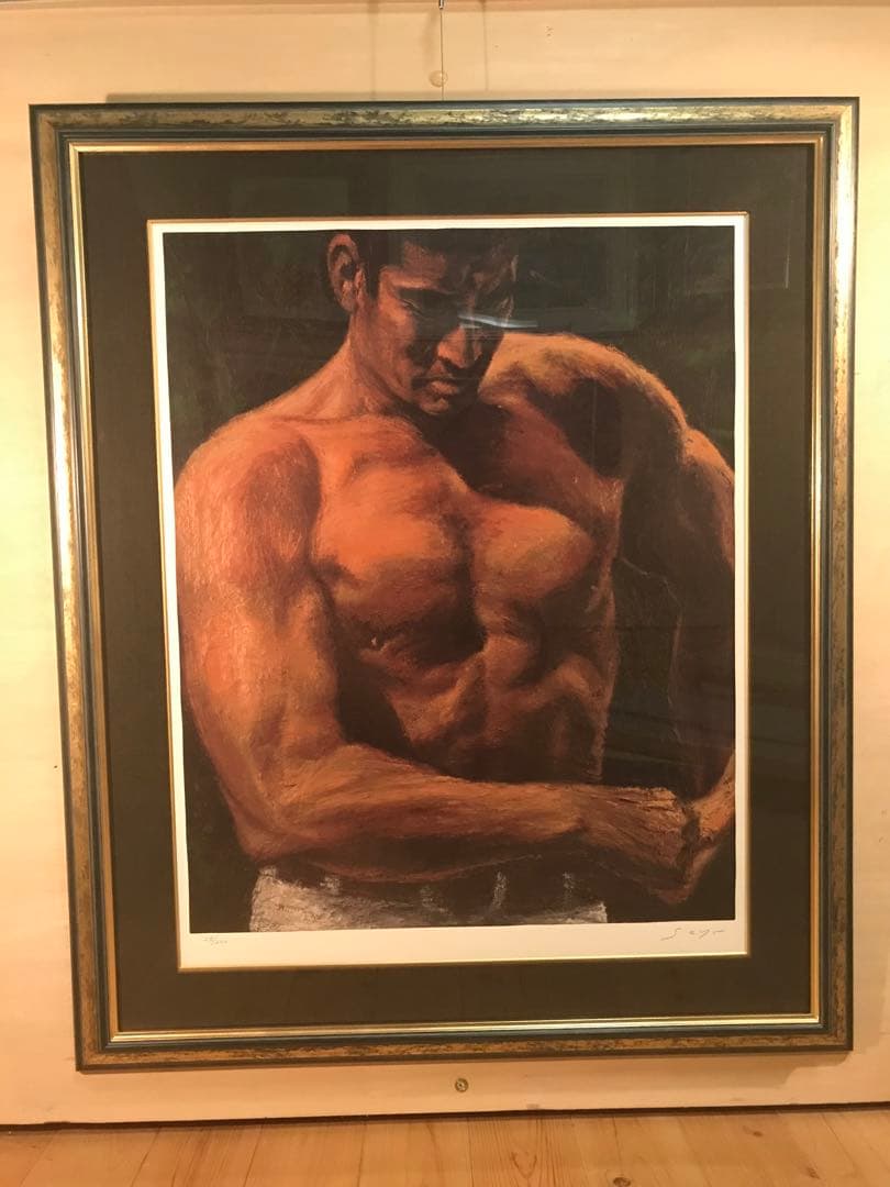 福山小夜「黄金の服」シルクスクリーン　直筆サイン・作品証明シール・作品証明書有り Yahoo!オークション -「福山小夜」の落札相場・落札価格