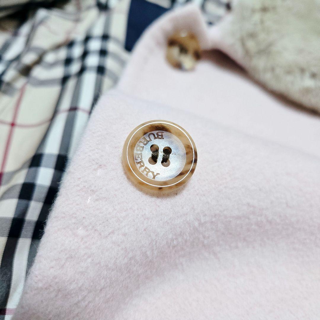 限定価格 BURBERRY LONDON ノバチェック アンゴラコート ピンク - メルカリ