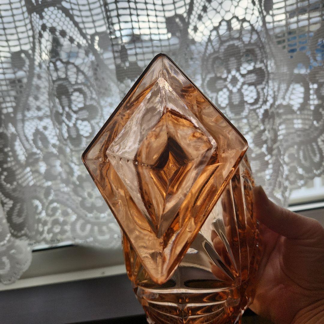 ピンクアンバー 薔薇のコンポート フラワーベース - メルカリ