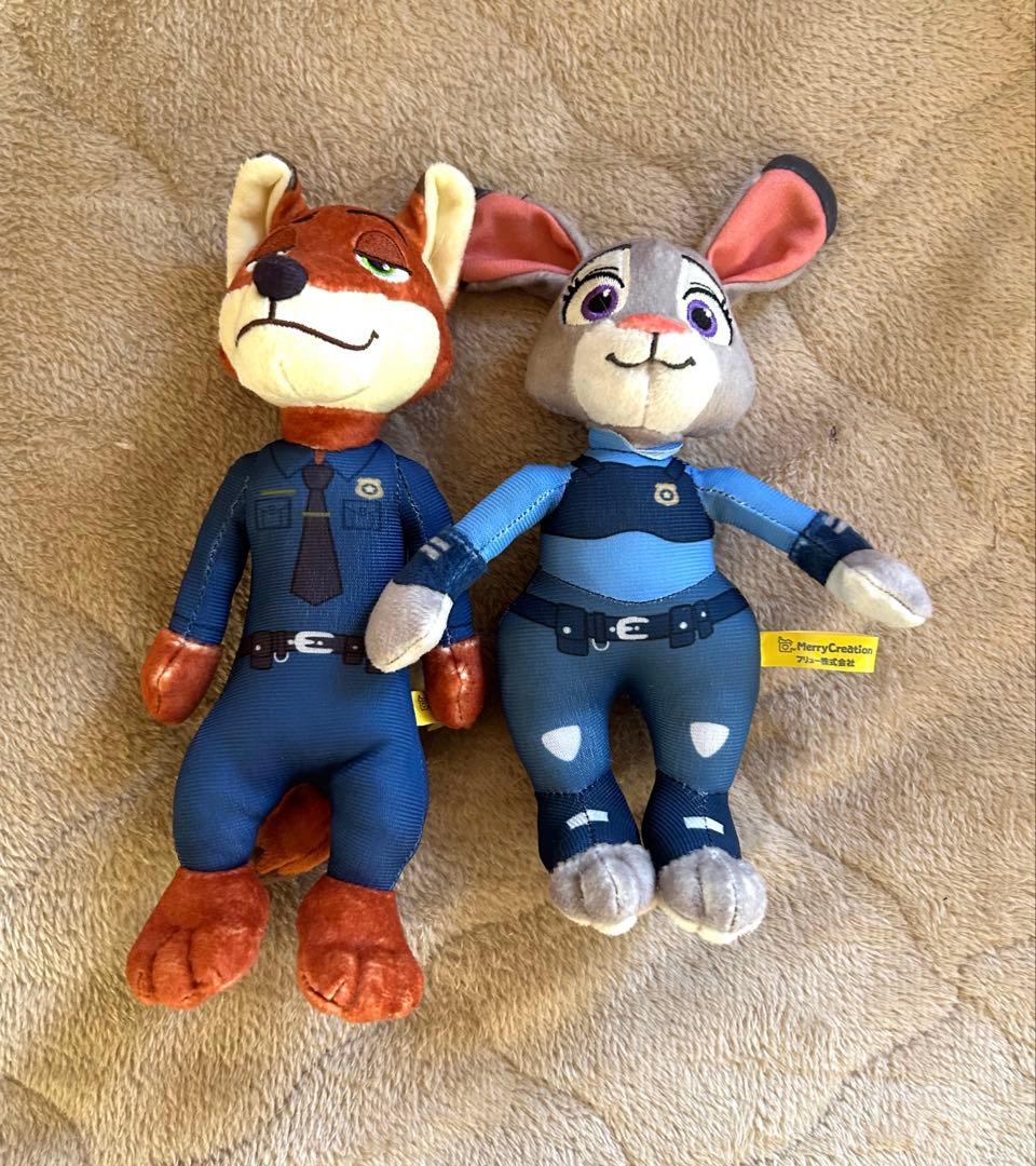 ⑥ズートピア ぬいぐるみセット ニック・ワイルド ジュディ・ホップス