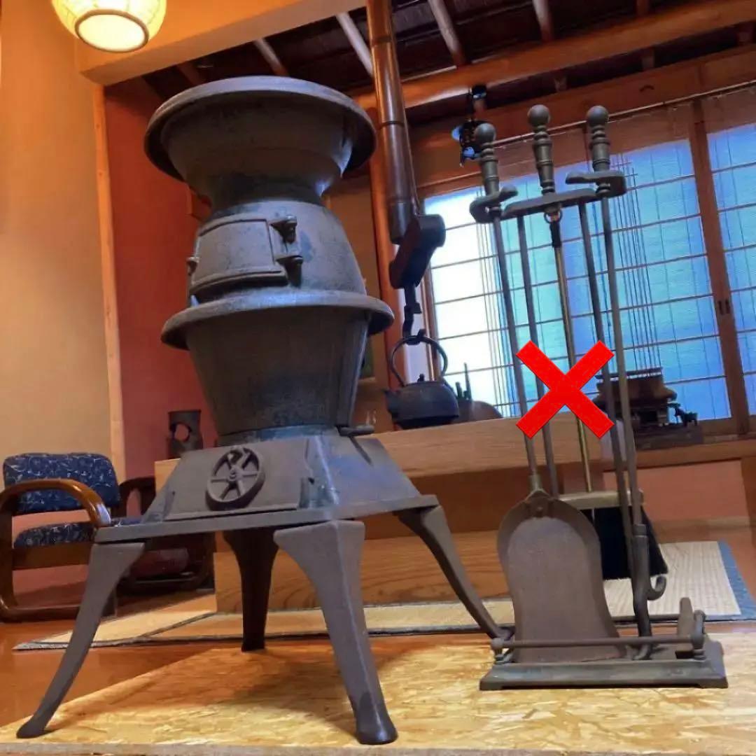 古い薪ストーブ だるまストーブ 鋳物 鉄製 暖炉 置物 レトロ