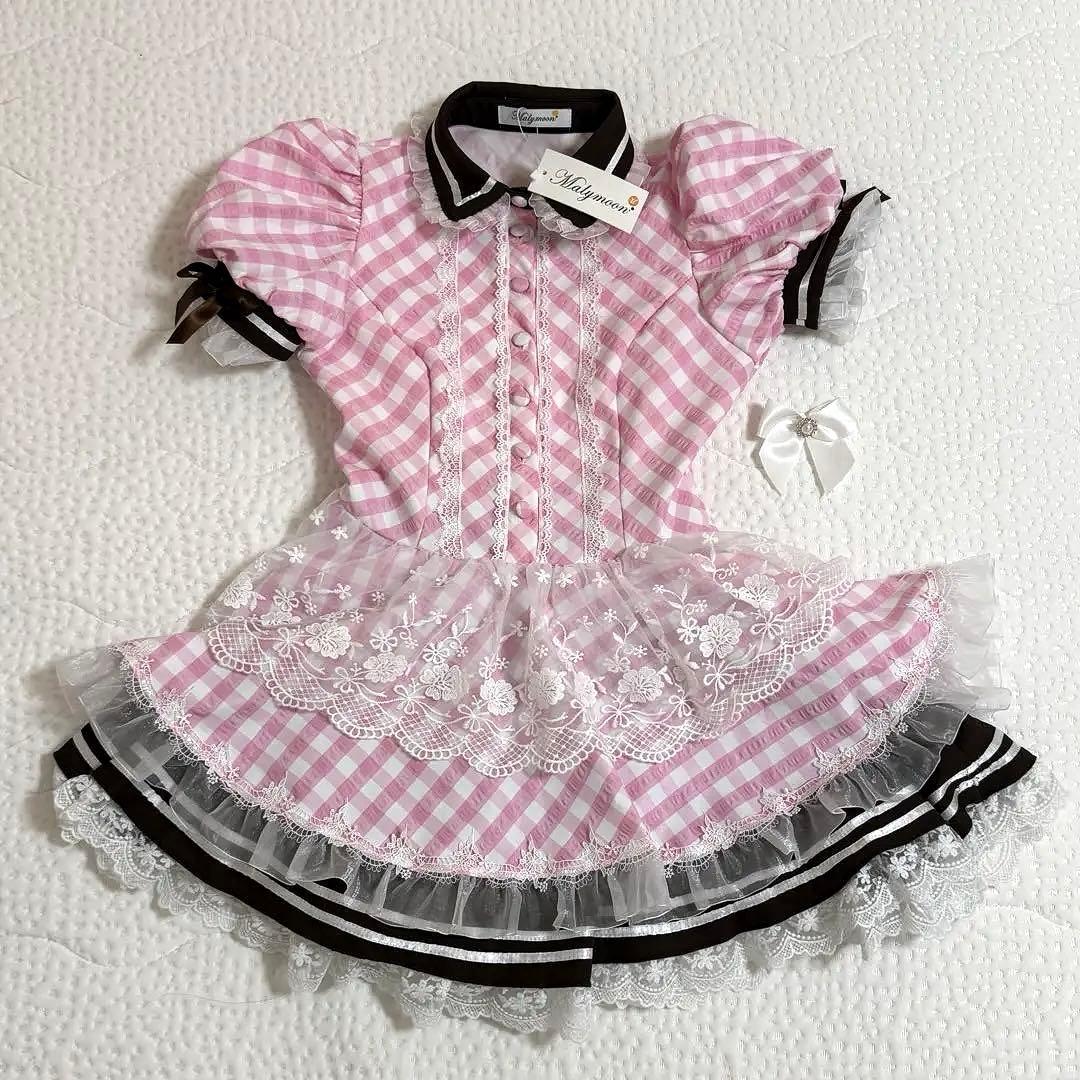 即日発送】ピンクチョコレートギンガムメイドMalymoon - メルカリ