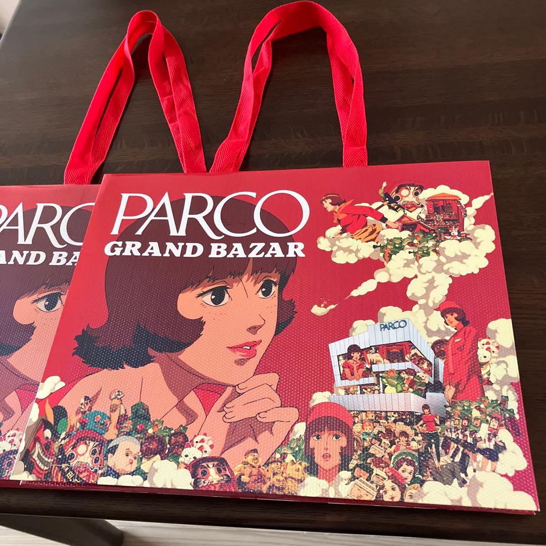 パルコ パプリカショッパー 紙袋 2枚 ステッカー 1枚 - メルカリ