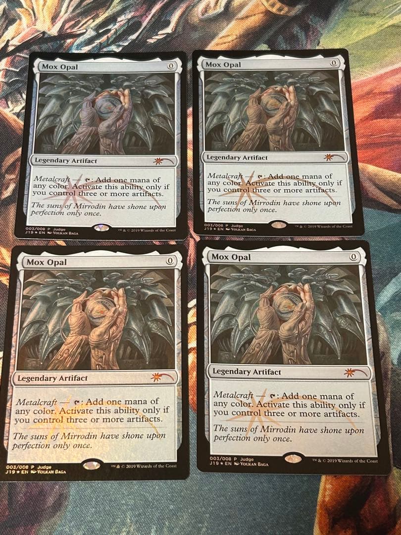 オパールのモックス/foil/4枚セット/英語版/ジャッジ褒賞 EX+](FOIL)オパールのモックス/Mox Opal《英語》【Judge Promos】