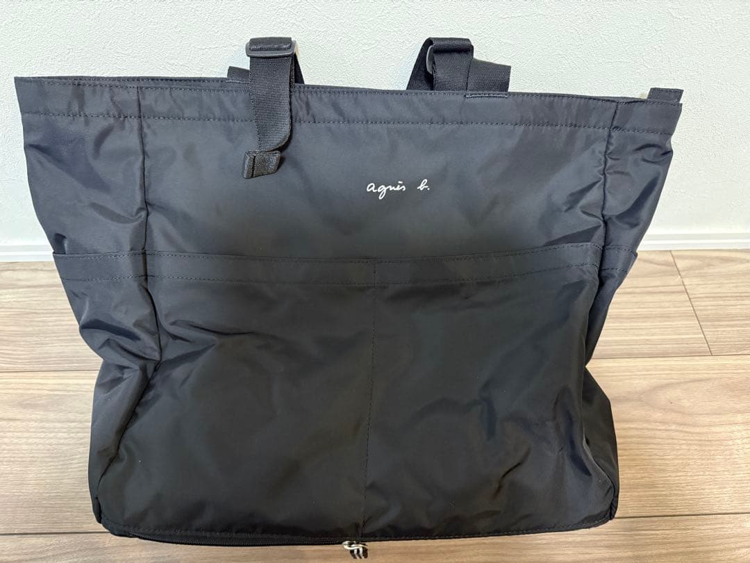 アニエスベー　agnès b. ロゴ ペアレンツバッグ マザーズバッグ agnes b.（アニエスベー） マザーズバッグ ロゴ ペアレンツバッグ