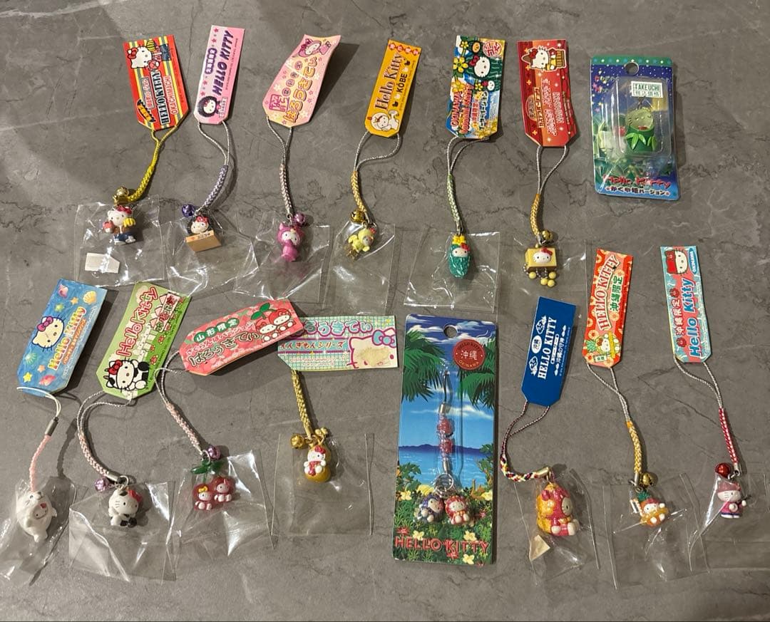 ご当地キティ　根付ストラップ　15点セット　レアあり
