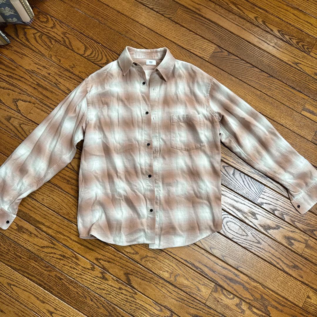 RHC コットン100% チェック柄 長袖シャツ S