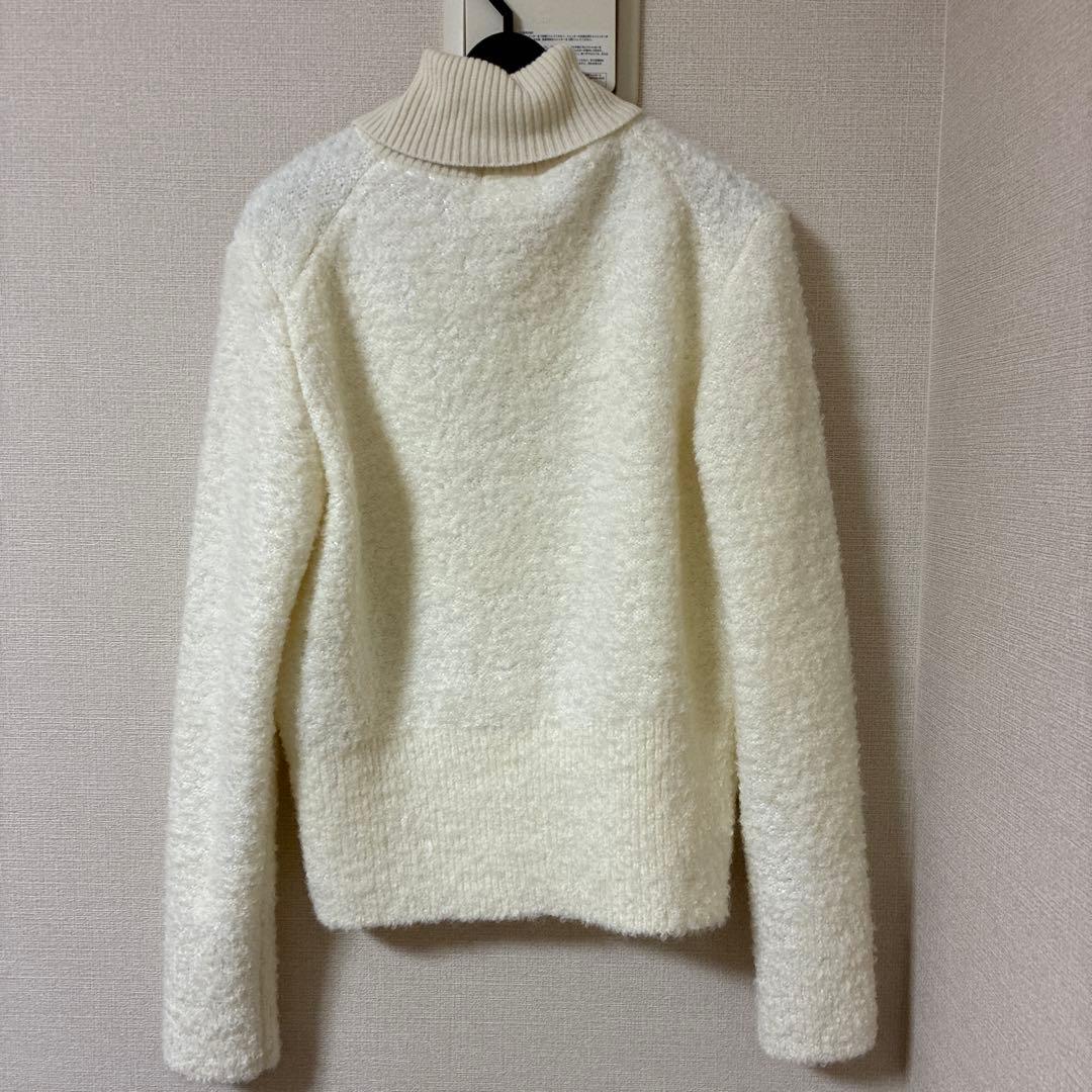 yori shirocon ヨリ グロスモヘアタートルニットホワイト36