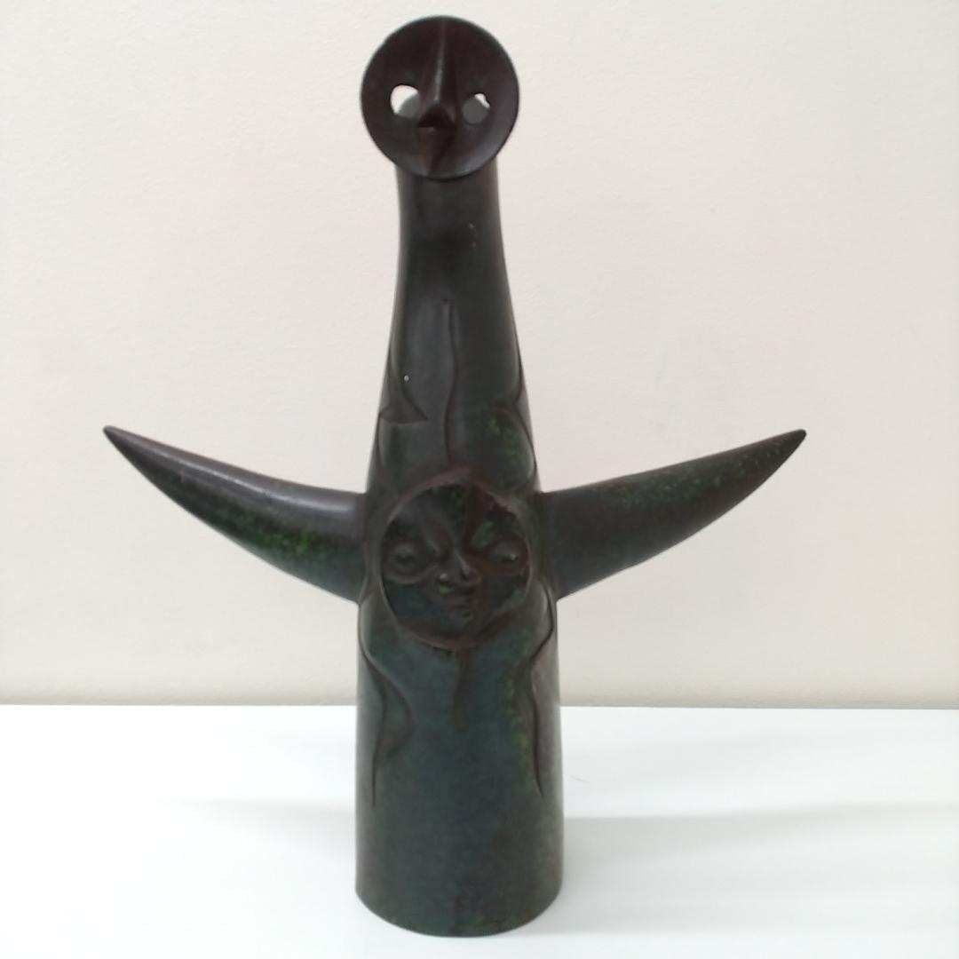 若《ZPWXC》太陽の塔　岡本太郎　EXPO70　大阪万博　青銅製　台座あり