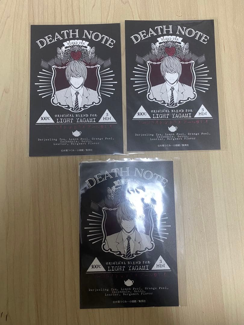 新品　デスノート DEATHNOTE 夜神月 銀色猫喫茶室特典 ポストカード