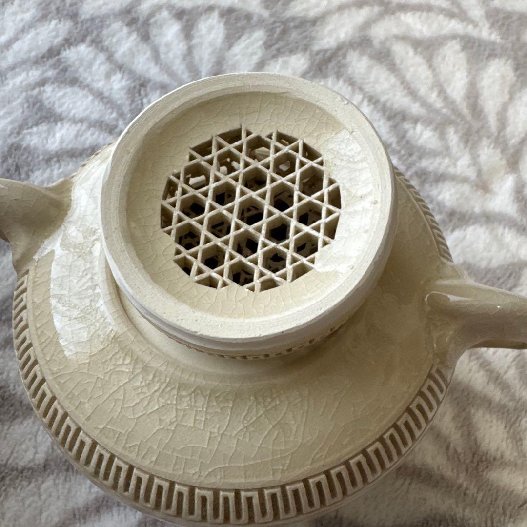 AWAZON-専用⭐︎ 仁楓 白薩摩 香櫨 陶芸 薩摩焼 香道具 貫入 錦襴 2重