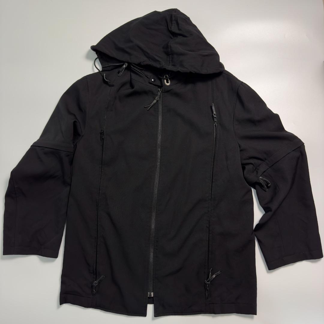ヨウジヤマモト プールオム 黒 フード付きジャケット アーカイブ