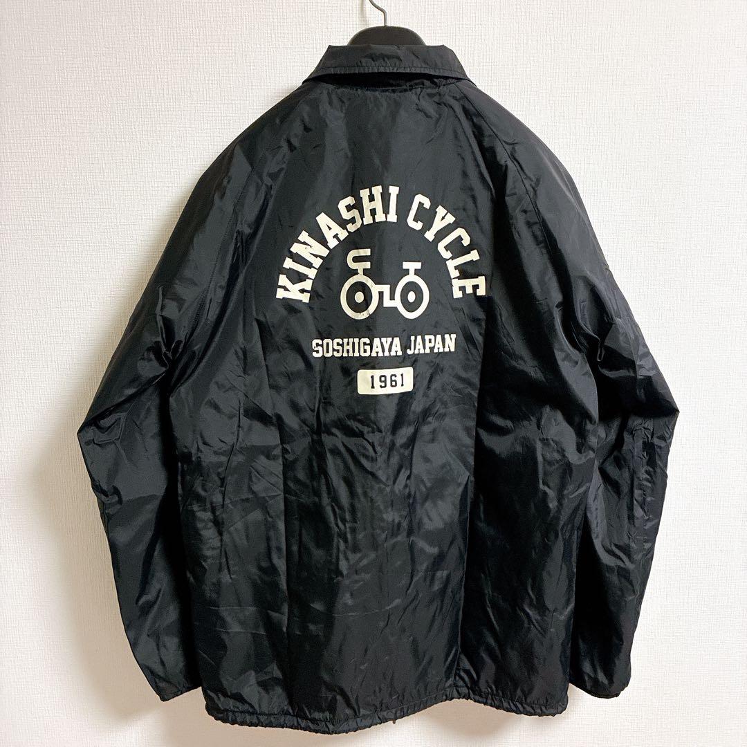 木梨サイクル コーチジャケット 両面プリント KINASHI CYCLE 黒 M