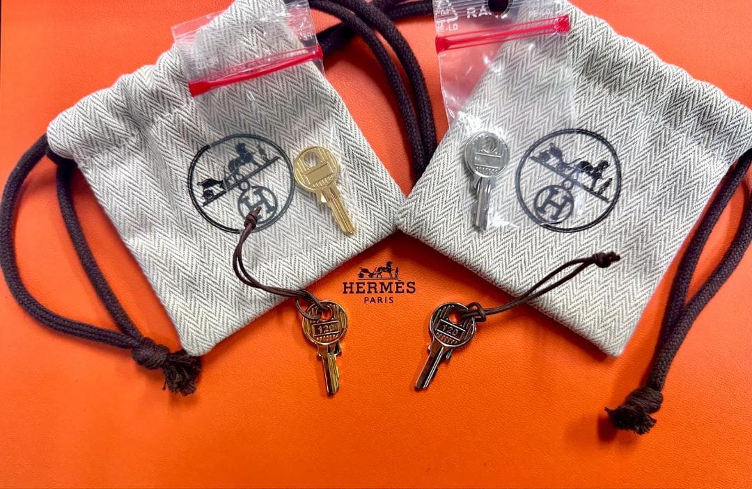 HERMES カデナ 120番 鍵のみ 保存袋付き 2個セット