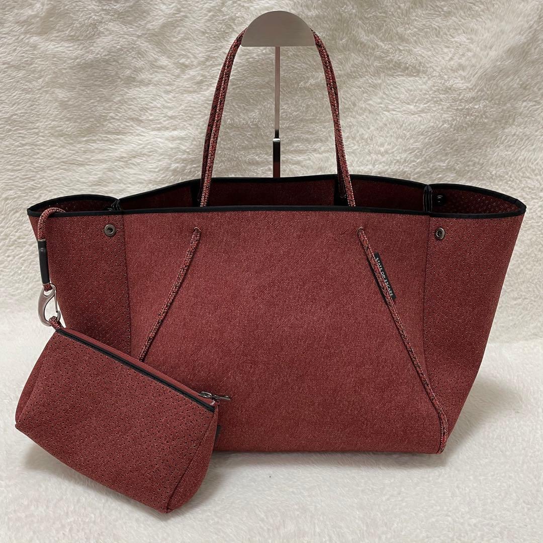 【極美品】ステートオブエスケープ　ガイズ　マザーズバッグ　エンジ色