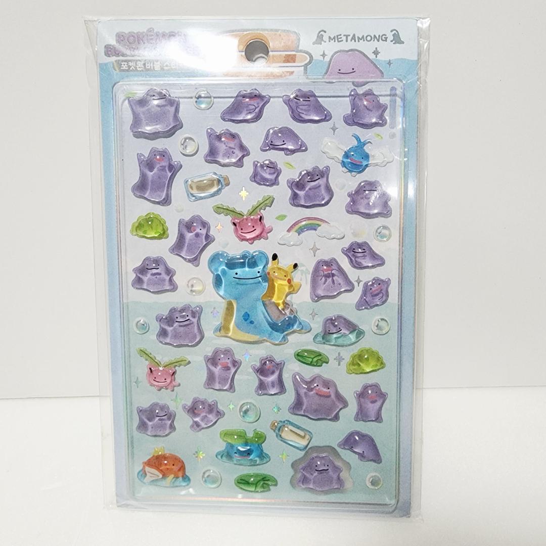 ★ラスト1点★ 韓国 ポケモン ポップアップ メタモン ボンボンドロップシール 韓国 メタモン ポップアップ限定 ポケモン バブルステッカー ボンボン
