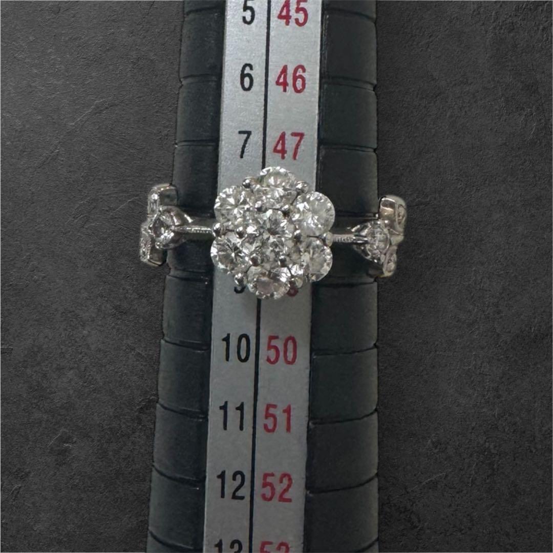 コ*ロ様 ミルウチ　プラチナ　フラワーダイヤモンド　リング